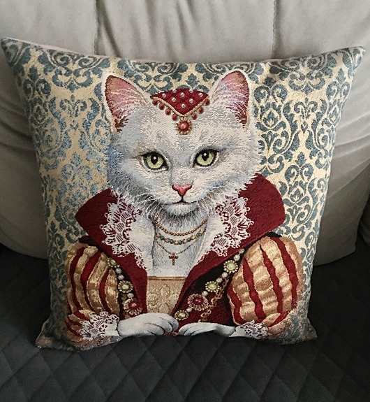 poduszki z grafiką Poduszka ozdobna Kot Monalisa
