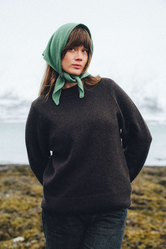 swetry damskie  BARIBAL Brązowy Sweter Oversize a la bluza Wełniana 100% Merino
