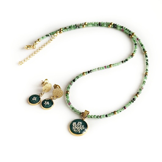 komplet biżuterii Komplet biżuterii z dziką marchwią - Zoisyt