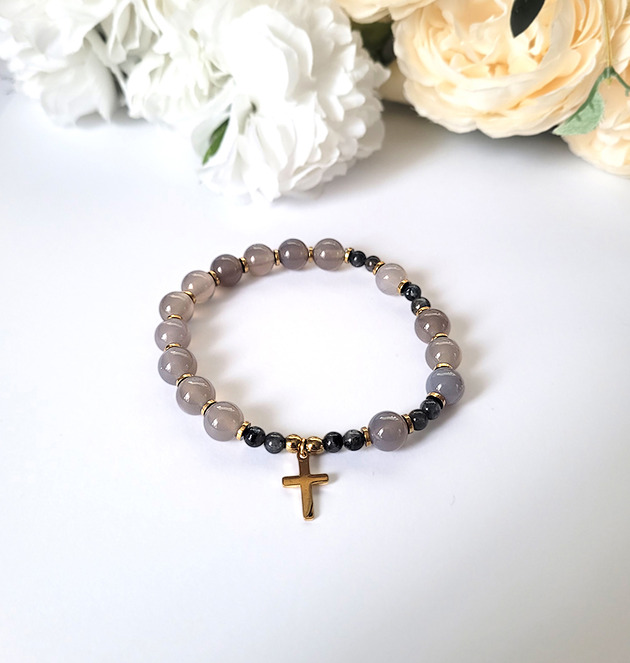 bransoletki z kamieni naturalnych RÓŻANIEC na rękę z kamieni naturalnych