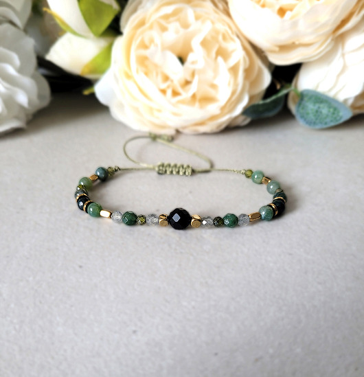 bransoletki z kamieni naturalnych SKORPION - z Turmalinem Zodiakalna bransoletka