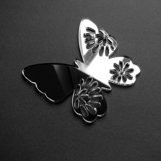 mirror butterfly felt label