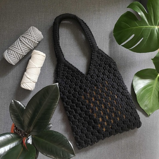 torby na zakupy torebka siatka na zakupy czarna