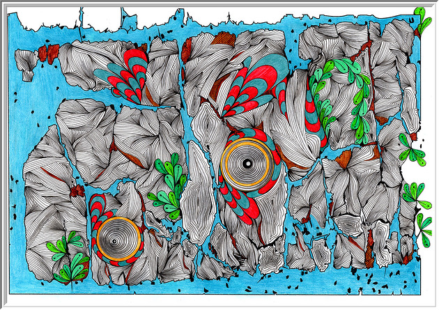 grafiki i ilustracje 55. KROPLA DRĄŻY SKAŁĘ - rysunek, plakat.