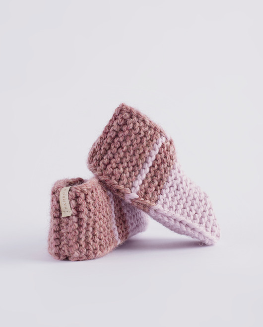 buty dziecięce Baby Bamboshe - RÓŻOWE - DWUKOLOROWE
