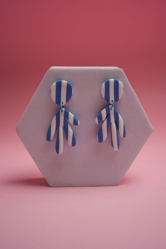 kolczyki z masy plastycznej Mini sztyfty Henri Matisse w scandi stylu