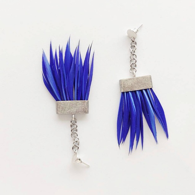kolczyki z piórami PIÓRKO kolczyki