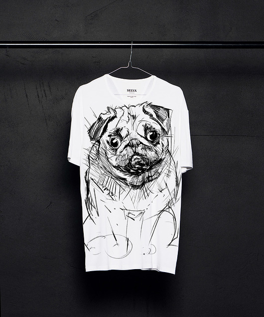 Pug Dog Men's T-shirt SELVA