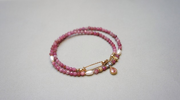 chokery Turmaliny różowe /choker/ vol. 34 - naszyjnik - Szlachetna kolekcja