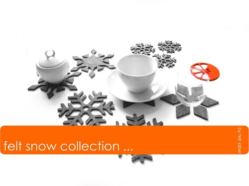 felt snow collection... felt label
