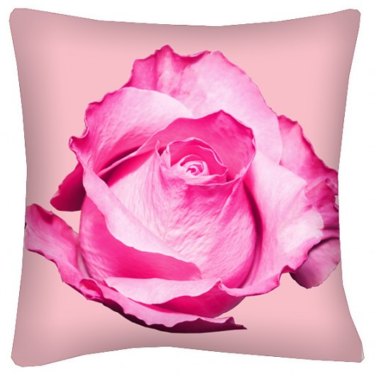 Promocja!Róża na różu - romantyczna poducha 45cm AT design
