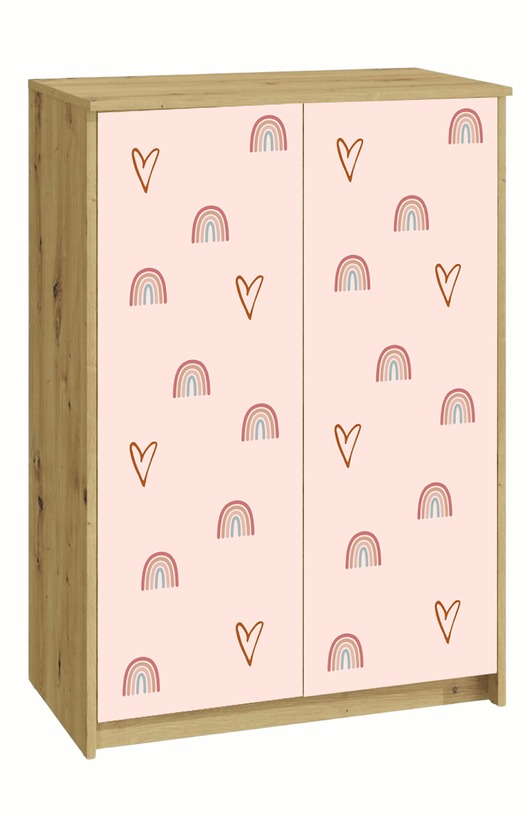 meble do pokoju dziecka Komoda/szafka boho do pokoju dziecięcego RAINBOW HEART BOHO