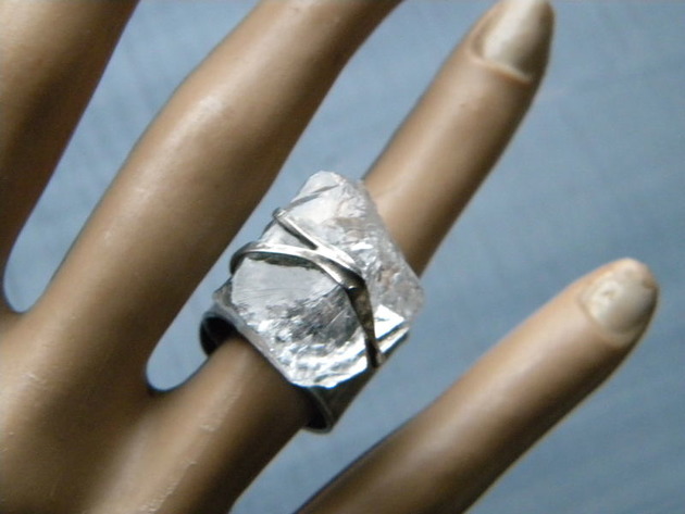 pierścionki - różne zam Roman Ancient Ring ;) surowy kryształ górski