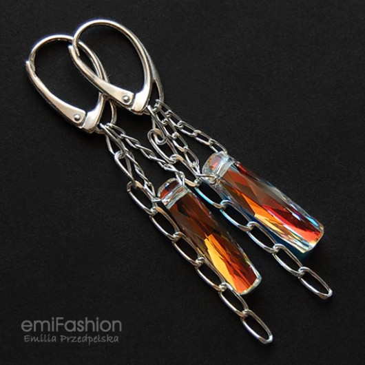 Column Crystal AB na łańcuszku     MAREMI Jewelry