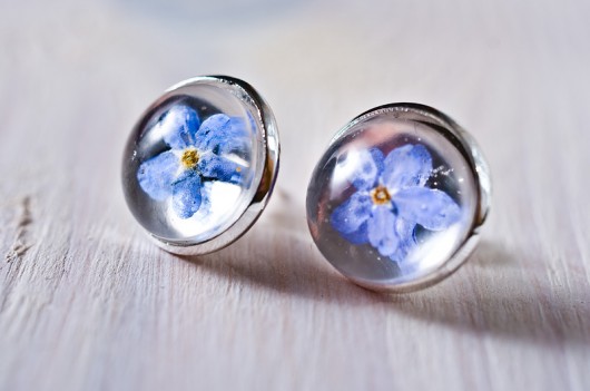Niebieskie kolczyki z żywicy So Jewelry