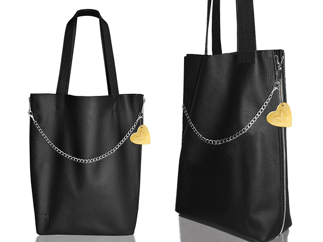 torby na ramię Worek ze srebrnymi zamkami