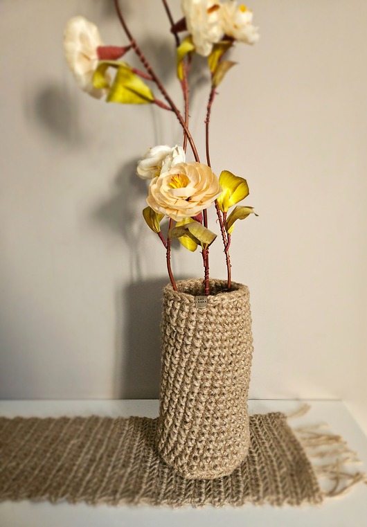 wazony Wazon Koszyk ze sznurka konopnego