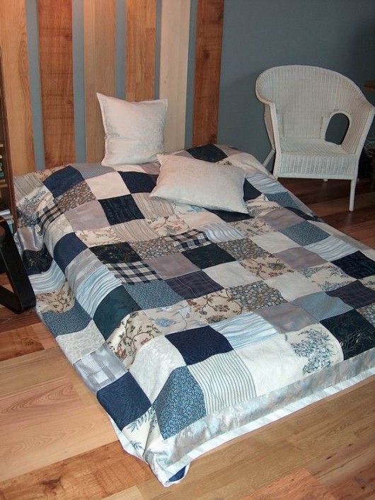 Narzuta patchwork :Błękity i biele MonikaKS