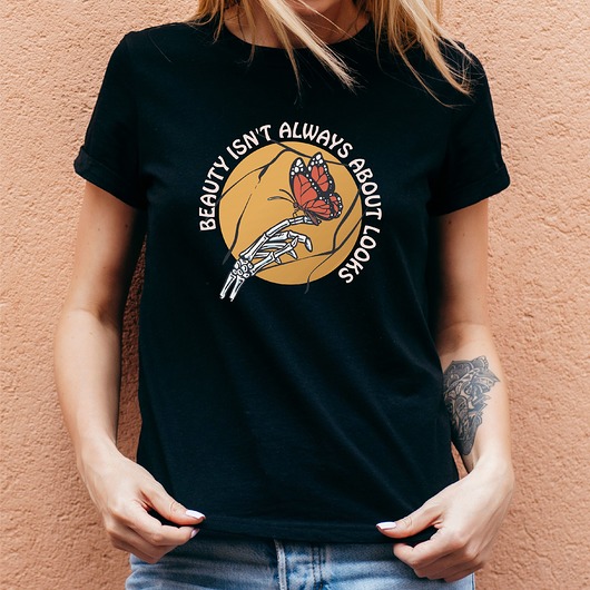 t-shirt damskie Koszulka damska organiczna Beauty isn't looks