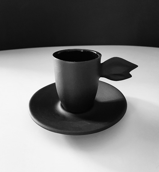 kubki i filiżanki Czarna Filiżanka na espresso