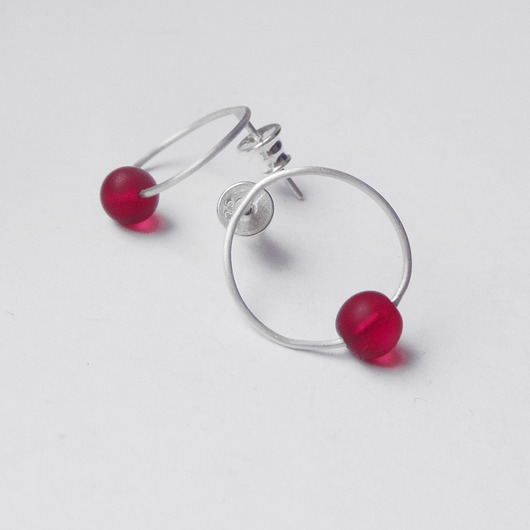 kolczyki z kamieniami Kolczyki OKRĄG