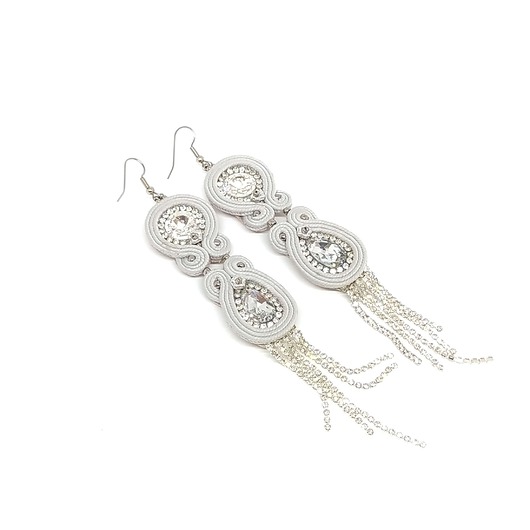 kolczyki soutache Szare kolczyki sutasz - kolekcja Glamour