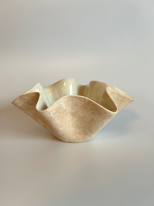 miski i misy Miseczka, miska, misa ręcznie robiona ceramika, beżowa miseczka
