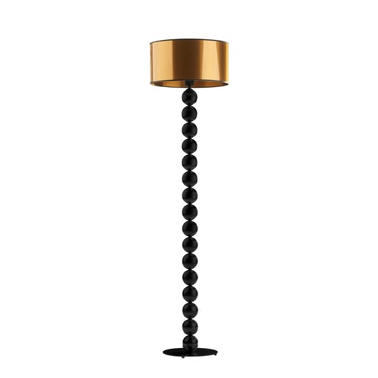 lampy podłogowe Czarna lampa stojąca w stylu industrialnym GIZA MIRROR