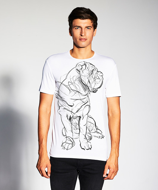 t-shirty męskie Neapolitan Mastiff Dog Men's T-shirt white