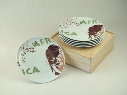 Talerze AFRICA grungE Clock Wood Studio