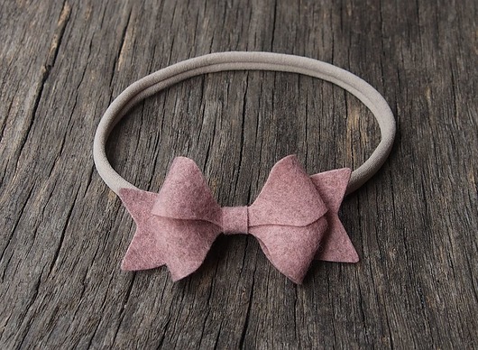 BUTTERFLY BOW Opaska do włosów cameo pink Momilio