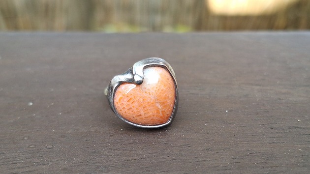 pierścionki - różne Serduszko - pierścionek regulowany