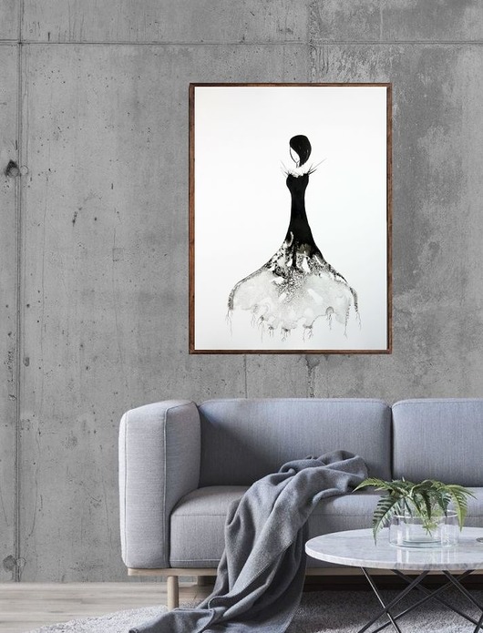 grafika 50X70 cm wykonana ręcznie, plakat Krystyna Siwek Art