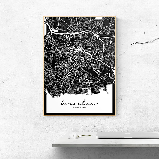 Plakat Wrocław mapa Peszkowski Graphic