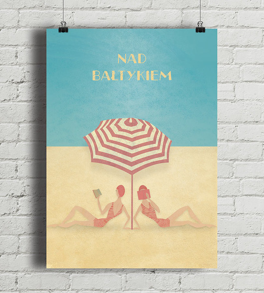plakaty Nad Bałtykiem - plakat fine art, giclee
