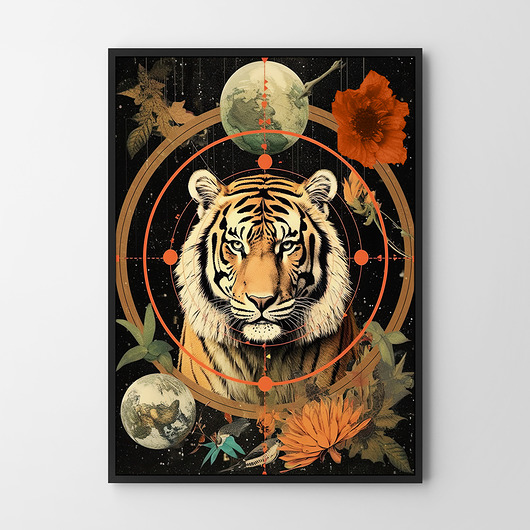 plakaty Plakat Tygrys astrologia kolaż