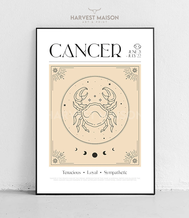 plakaty Plakat Znak Zodiaku Mystical Art Rak Prezent Dla Niej