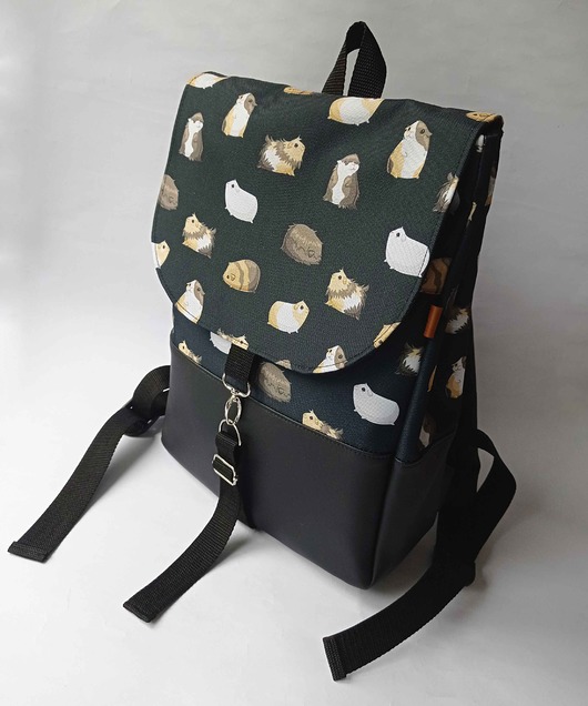 plecaki Plecak świnki morskie z klapką