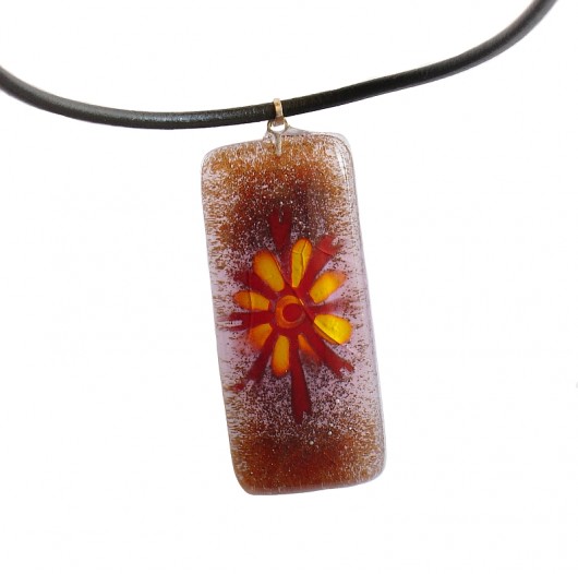 wisior cynamonowy Borowska Glass Design