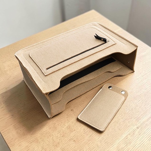 torebki różne Organizer LUX do torebki - beżowy filc