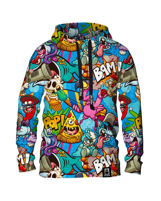 bluza z kapturem damska Damska Bluza z kapturem DR.CROW Cartoon