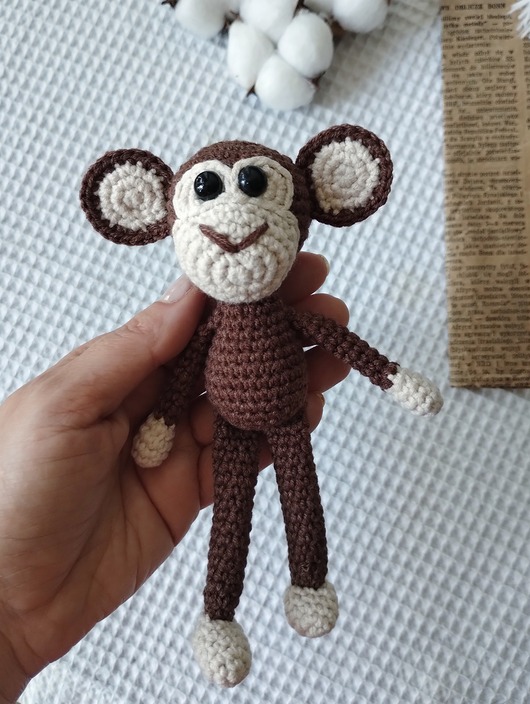 misie i maskotki Mini małpka, małpa