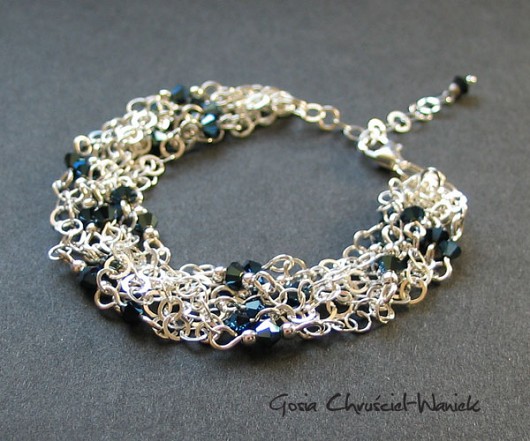 kryształ Swarovski metalic blue Gosia Chruściel-Waniek