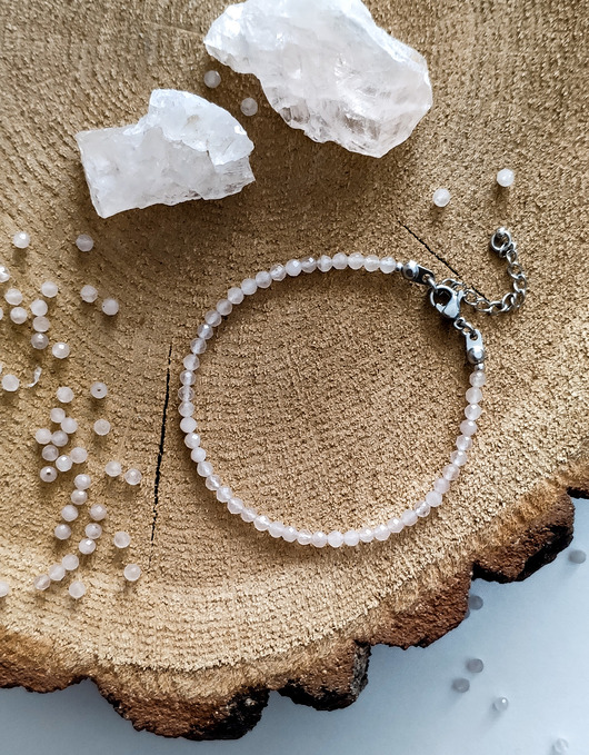 bransoletki z kamieni naturalnych Bransoletka z kwarcem różowym