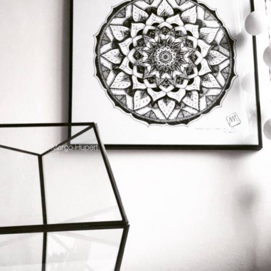 Mandala rysunek print,oprawiona Margo Hupert