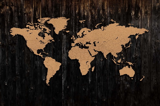 dodatki - różne Korkowa mapa świata 160x80 cm BEZ NAZW PAŃSTW