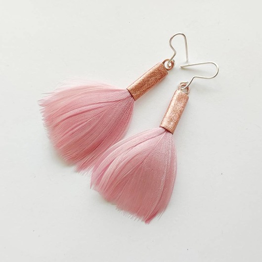 kolczyki z piórami PIÓRKO kolczyki