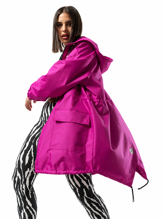 kurtki damskie Kurtka ocieplana/ płaszcz typu parka fuchsia