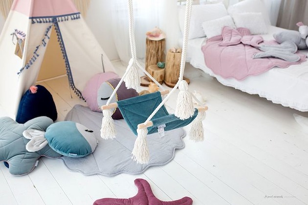 meble do pokoju dziecka Huśtawka do pokoju w stylu Boho - Blue