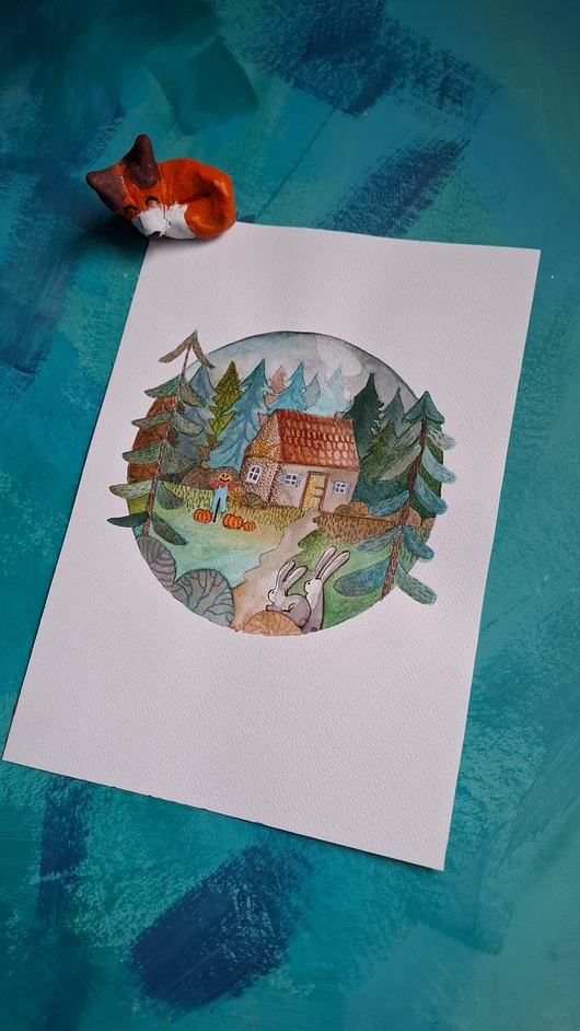 obrazy Ilustracja jesienna w kuli